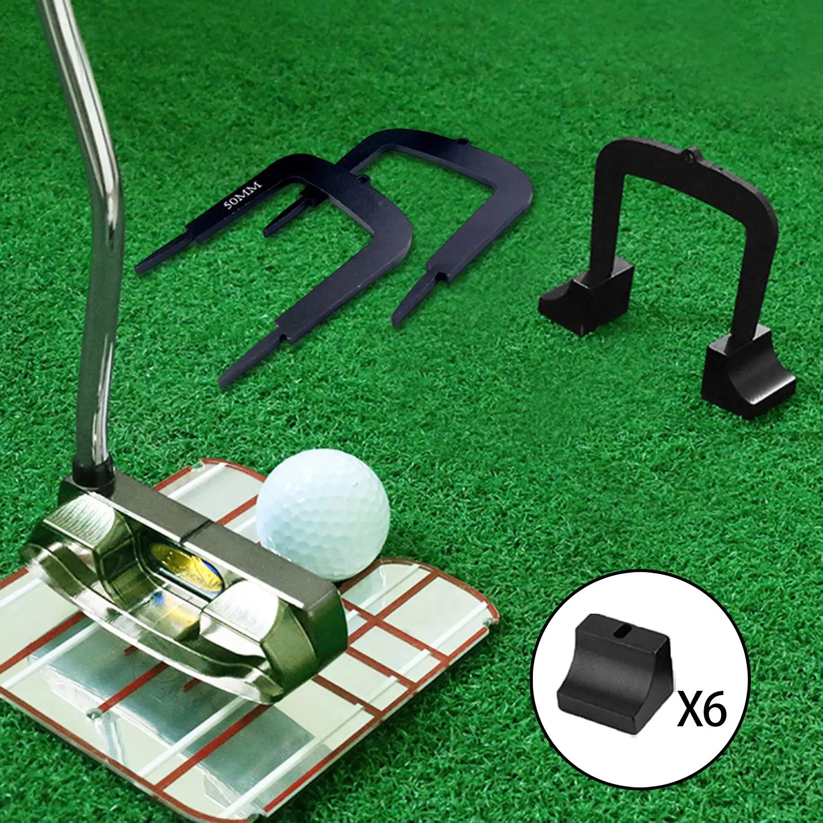 3Pcs Golf Putting Gates Metal Golf Training Aid Golf Putter Practice Beginners Putt Trainer Swing Differently Sized Putter Gates 251014