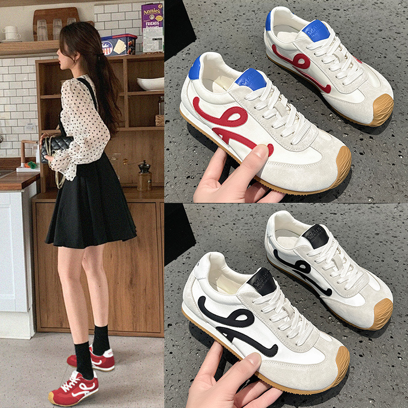 2025 Spring/Summer Yang Mi's hit style matching sports training platform height-increasing shoes, waffle-style Agnes shoes, casual multi-color ba