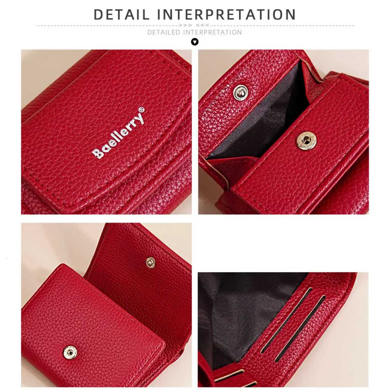 Solid Color MultiCard Trifold Coin Purse Fashion Casual New Womens Short Wallet Simple Mini Pu Purse Card Holder Gift LadiesL251015
