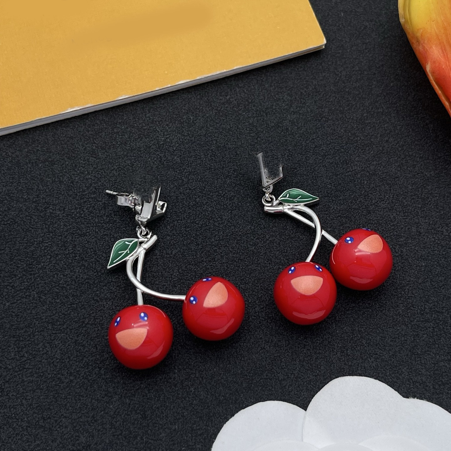 Luxury Designer Earring Designer Luxury Red Cherry Charm Dangle Gold Silver Plated Stud Earrings For Women Men Wedding for woman man Party Fashion Jew
