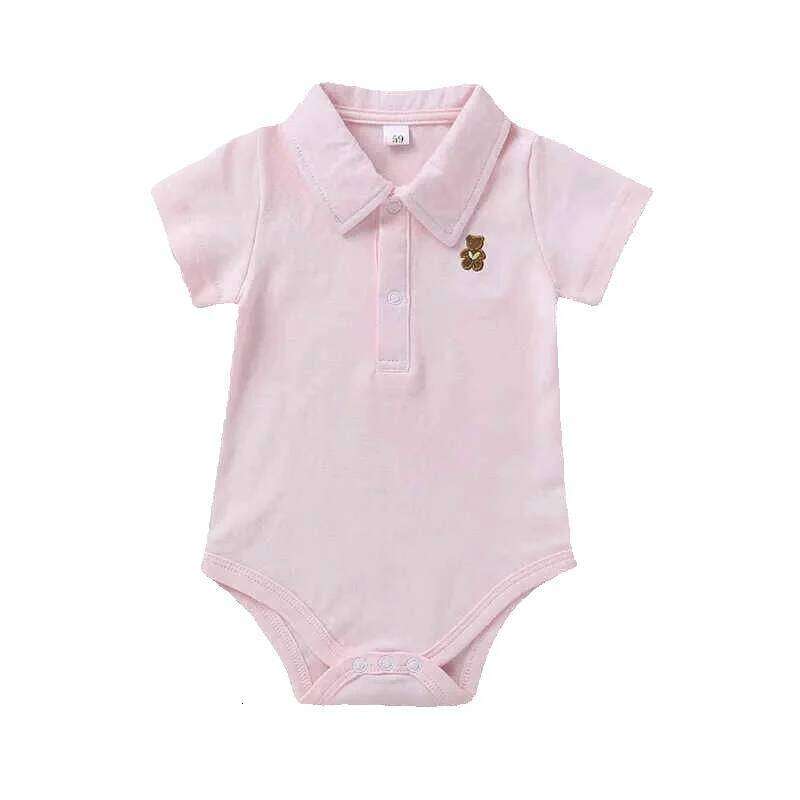 Baby Romper 0-12 Months Summer Solid 3 Colours Polo Infant Boy Girl Clothes jumpsuit born Bebies Roupas 211101 J250625