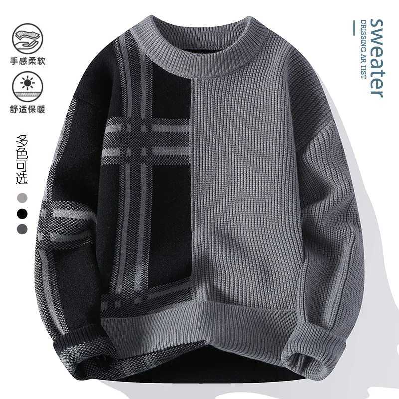 2024 AutumnWinter New Mens Round Neck Knitted Hoodie Sweater High Quality Skin friendly Fashion Versatile Casual Sweater J251015