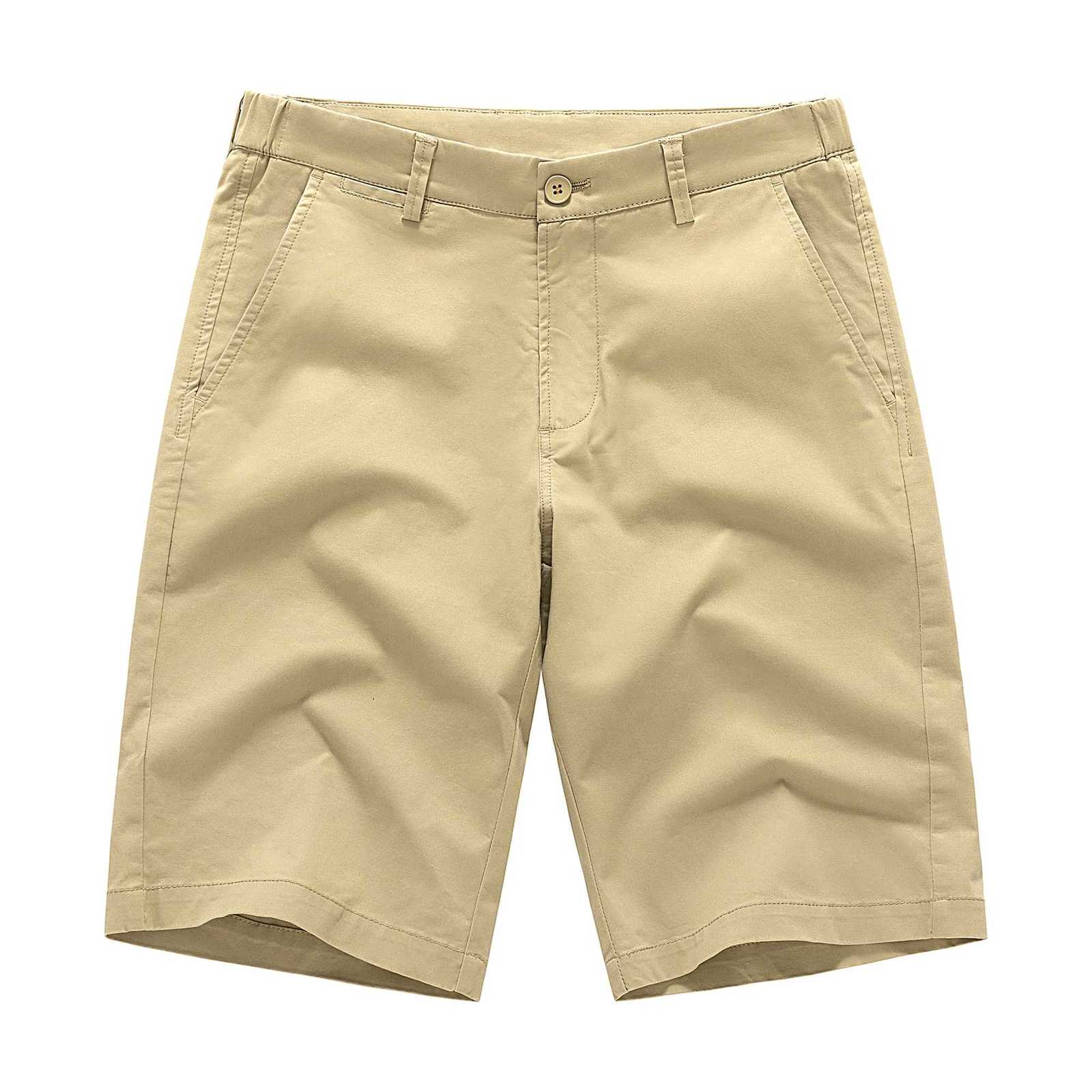 2025 New Mens Cotton Casual Shorts Summer Business Casual Knee Pants Classic Khaki Outdoor Casual Sports Beach PantsT251015