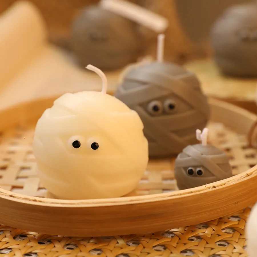 1pc Halloween Mummy Candle Handmade Scented Candle for Halloween Decoration Holiday Party and Home Decoration Halloween Gift C251015
