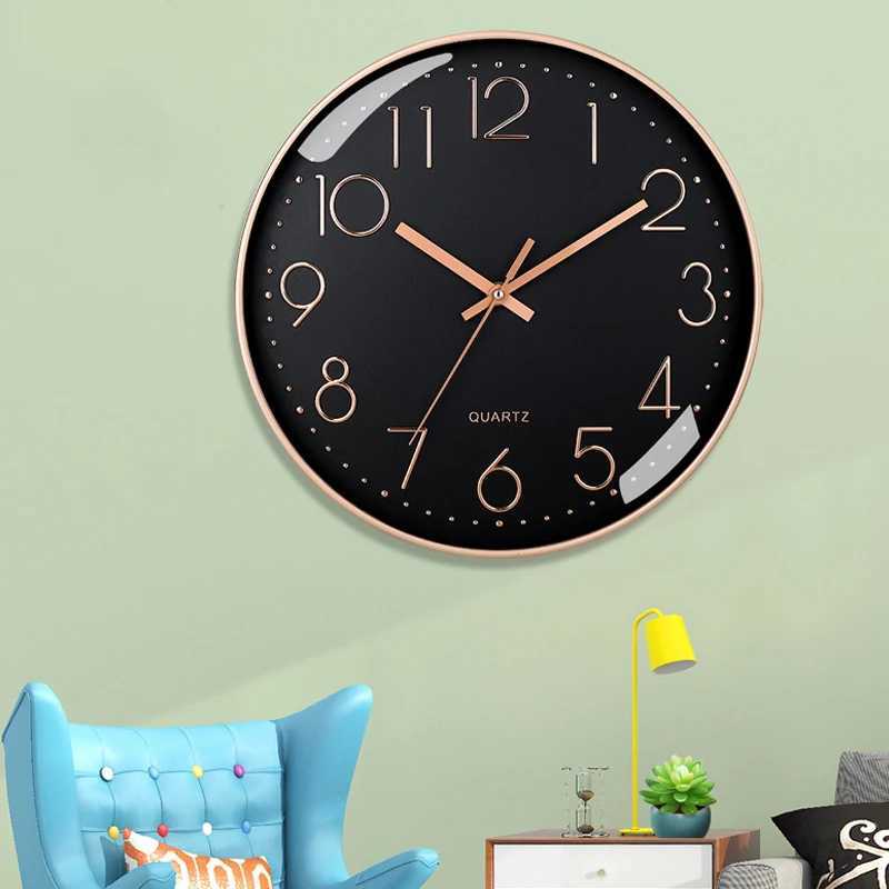 8 Inch Silent Quartz Wall Clock round Threedimensional Digital Modern Wall Clock Not Ticking Wall Clock Bedroom Living Room C251015