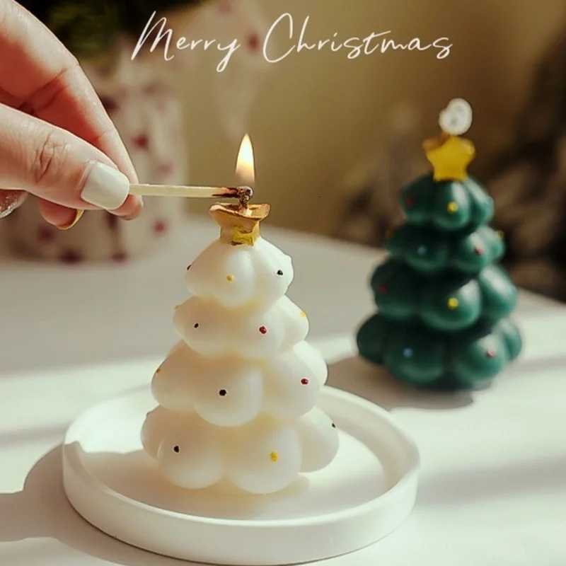 Cute Christmas Tree Scented Candles Handmade Fragrance Creative Ornaments Aromatherapy Xmas Gifts Birthday Gift Home Decor C251015