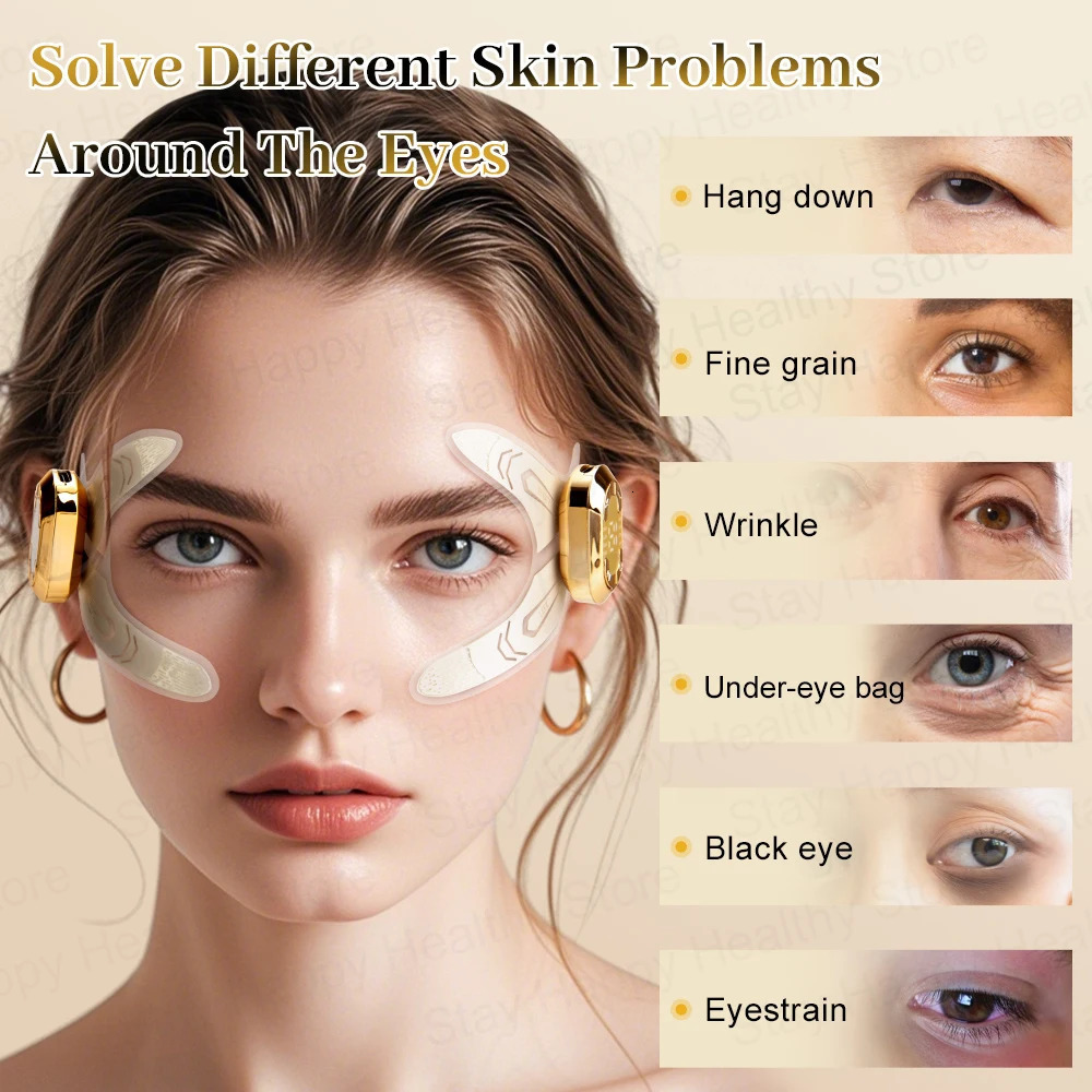 EMS Eye Face Massager Microcurrent Eye Care Device Facial Lifting Massage Reduce Dark Circles Eye Swelling AntiWrinkle 251010