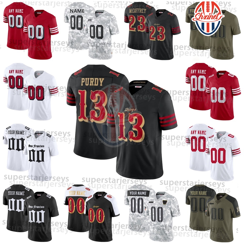 Mens Custom Football 2025 Rivalries Jersey Brock Purdy George Kittle Fred Warner Christian McCaffrey Jones Deommodore Lenoir Competitive Version In St
