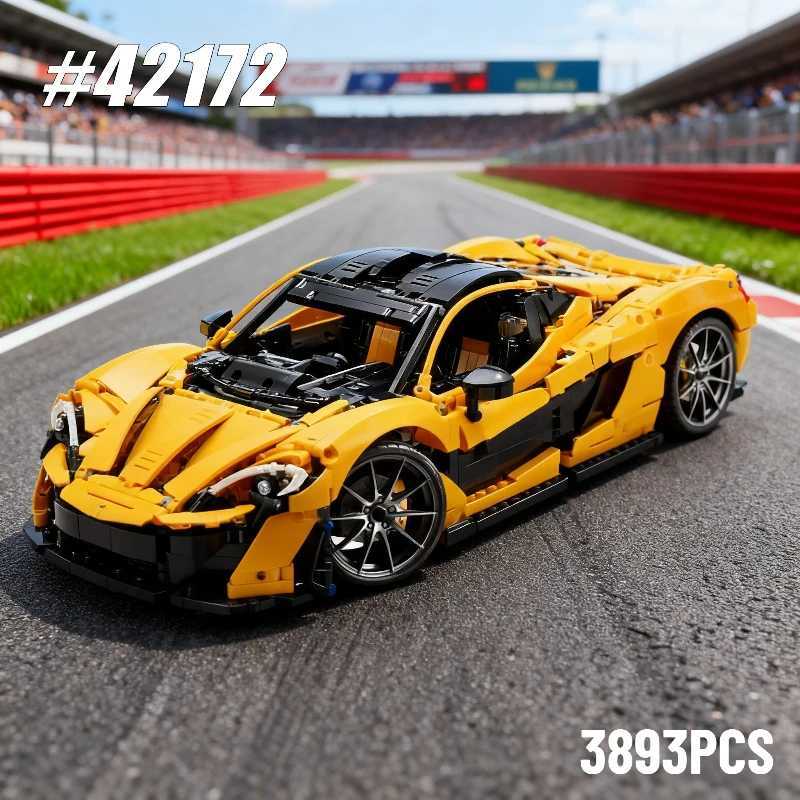 New P1 42172 Super Racing Car Model Building Blocks 3893PCS 18 Assembly Set Bricks Technical Toys For Children Birthday Gifts L251014