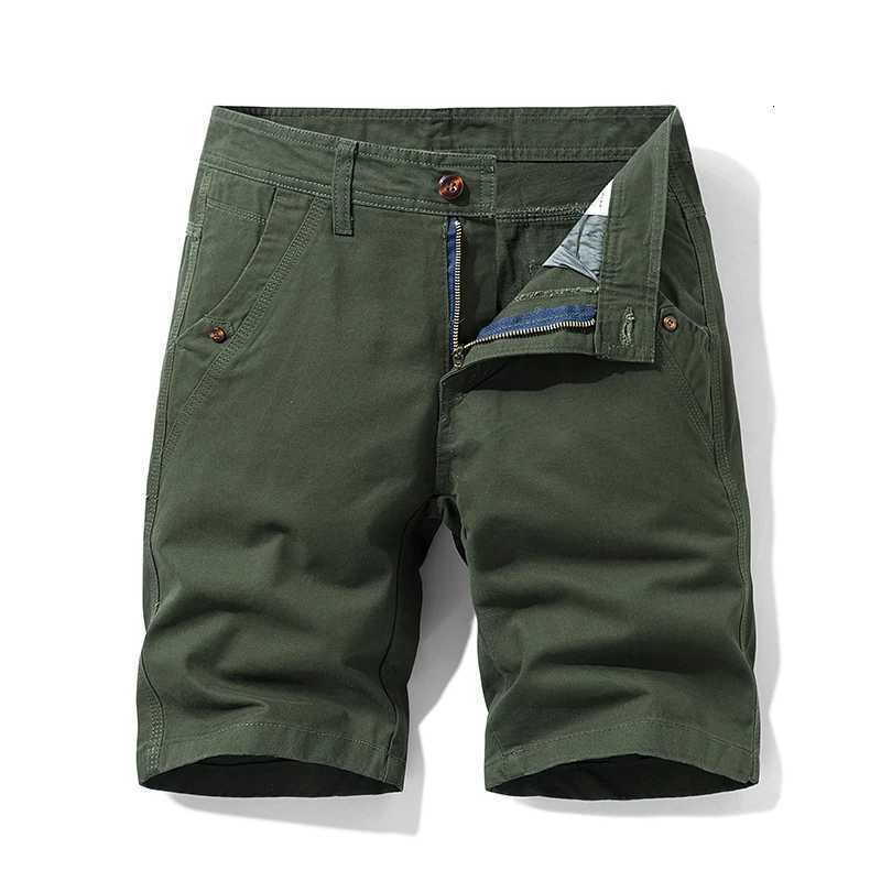 Summer thin multi pocket pure cotton workwear shorts mens oversized loose straight leg five point casual over knee beach shortsT251015