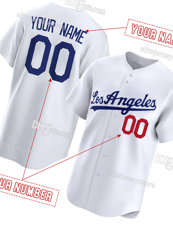 Personalized Custom 2025 Jersey Shohei Ohtani Max Muncy Enrique Hernandez Freddie Freeman Mookie Betts Will Smith Yoshinobu Yamamoto Roki Sasaki Men