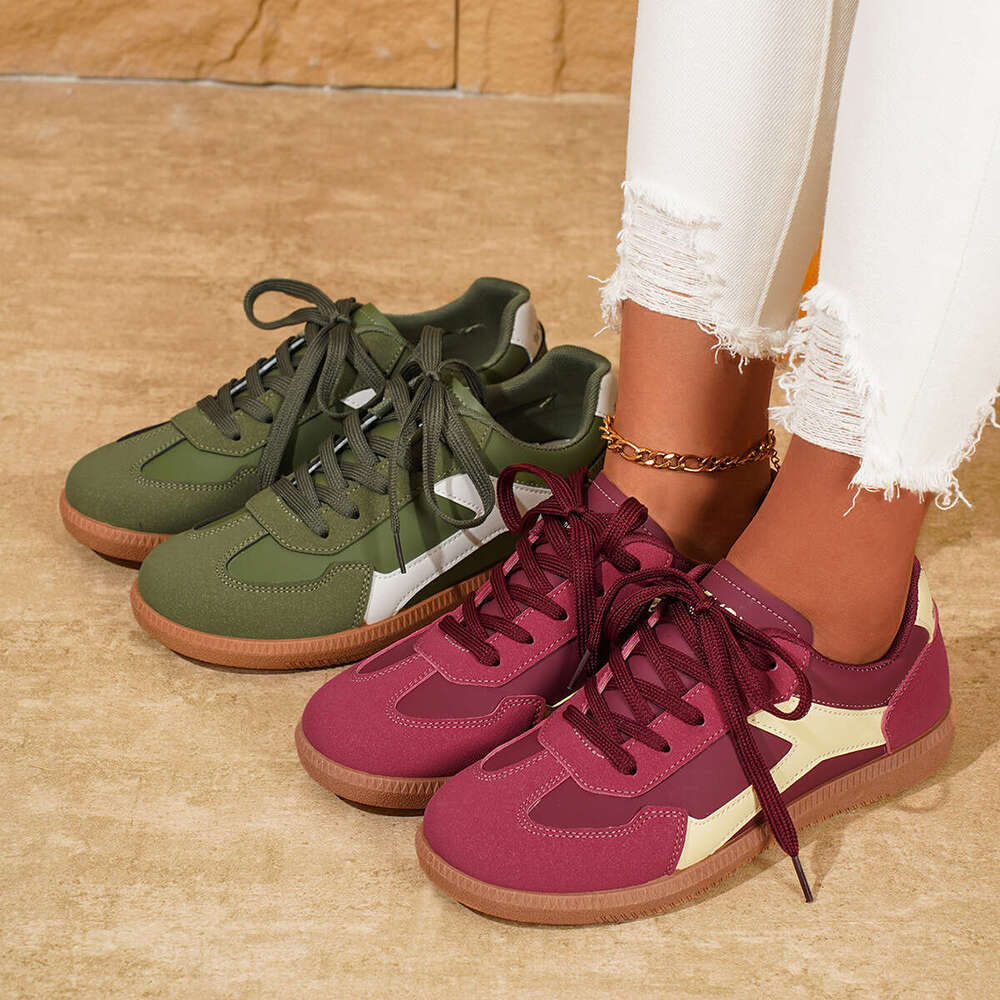 Plus Size 2025 Women's Flat Lightweight Soft Sole Sports Casual Training Shoes Shallow Mouth Sneakers b0