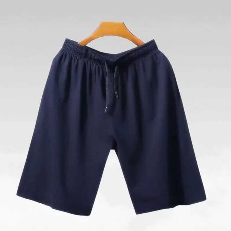 Summer Mens Shorts New Casual Loose Cotton Shorts Solid Color Comfortable and BreathableT251015