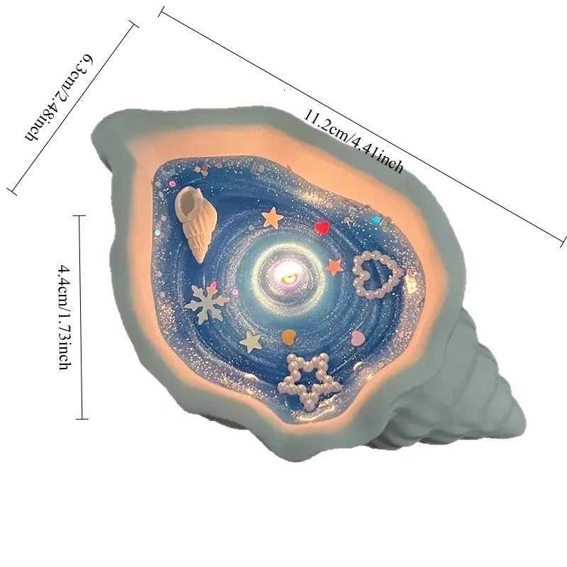 Ocean Style Merchandise Handmade Luminous Effect Transparent Resin Conch Scented Candle C251015