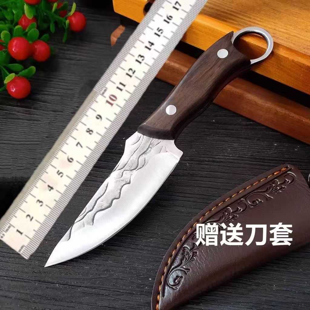 Handforged Stainless Steel Sharp Meat Knife Outdoor Camping Colorful Wood Handle Multifunctional Portable Small Knife H251015