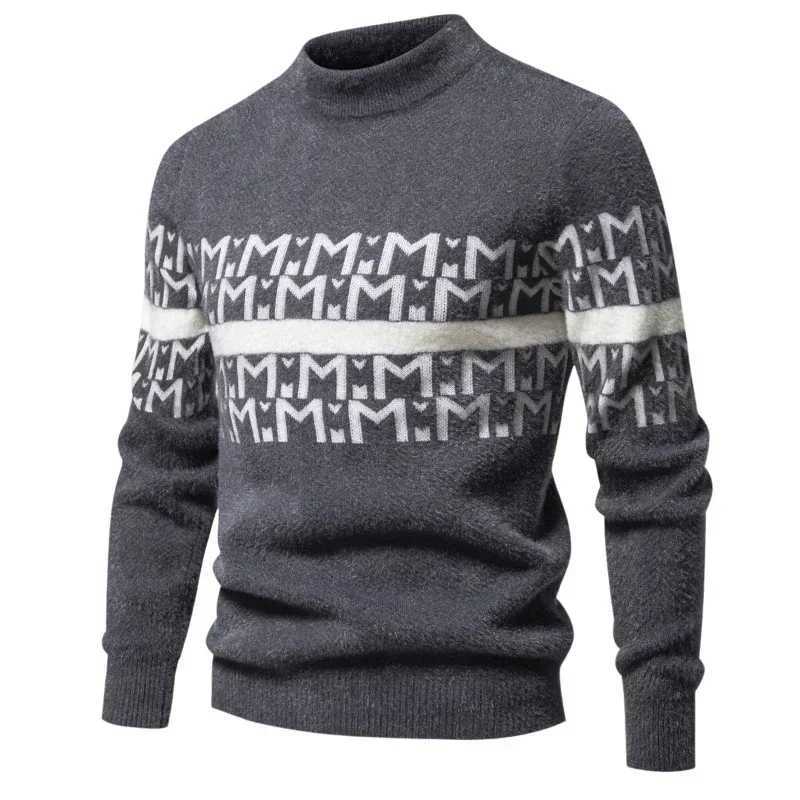 Mens Imitation Mink Sweater Soft and Comfortable Fashion Warm Knit Sweater Pullover Clothes J251015