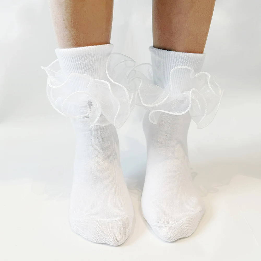 1 Pair Women Girls Spring Summer Lace Bow Socks Short Sock Soft Cotton Ruffle Fashion Socks 251015
