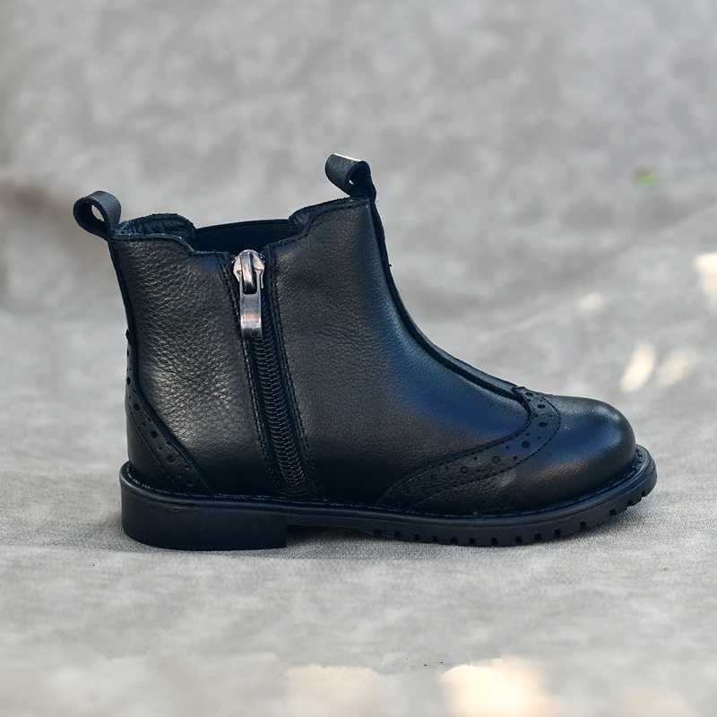Autumn Spring Childrens Boots Genuine Leather Boys Riding Boots Girls Short Boots Soft Cowhide Kids Shoes Size 2336T251015