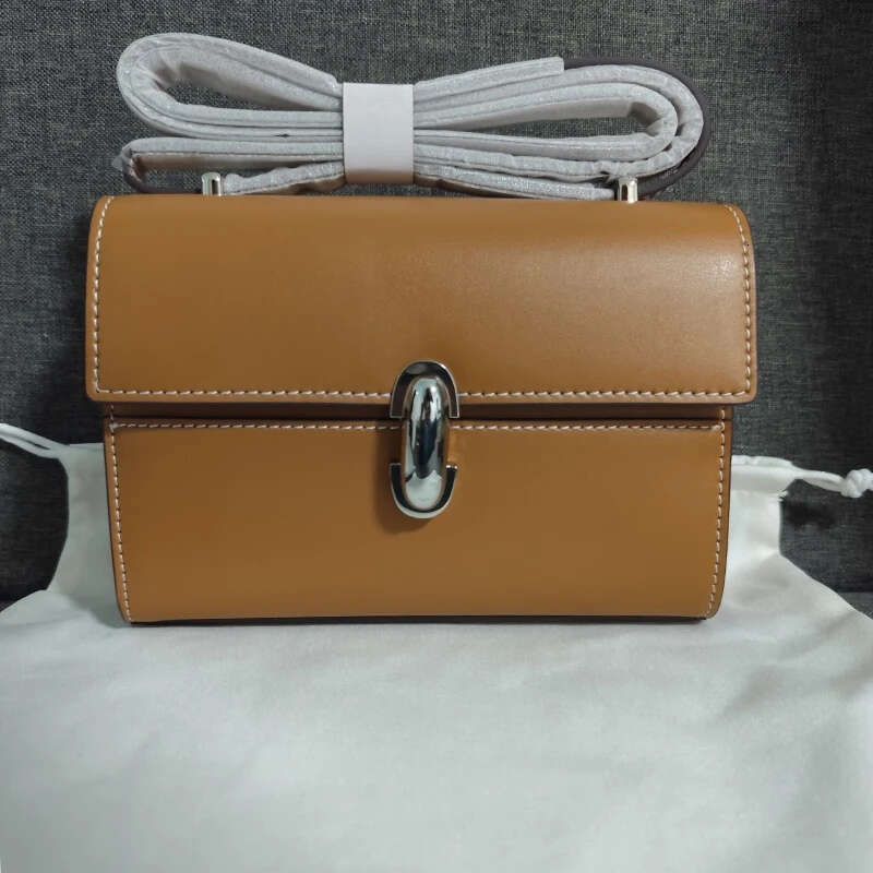 Luxury Bag Genuine Leather Symmetry New Shoulder Women S Simple Handbag Small Square Bag Baguette Row Tote Bags