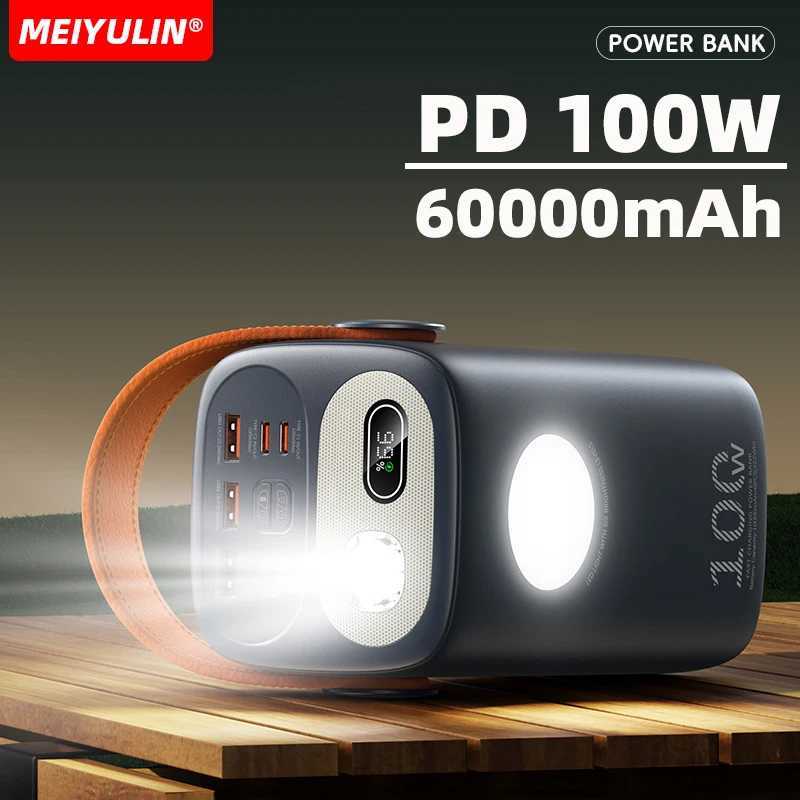 PD 100W Large Capacity 60000mAh Power Bank for IPhone Samsung Laptop Portable USB C Fast Charging External Spare Battery L251014