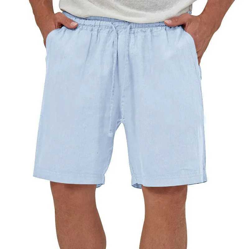 Mens Cotton Linen Shorts Casual Loose Fit Hawaiian Beach Style Short Pants Summer Breathable Lightweight Shorts Cozy StreetwearT251015