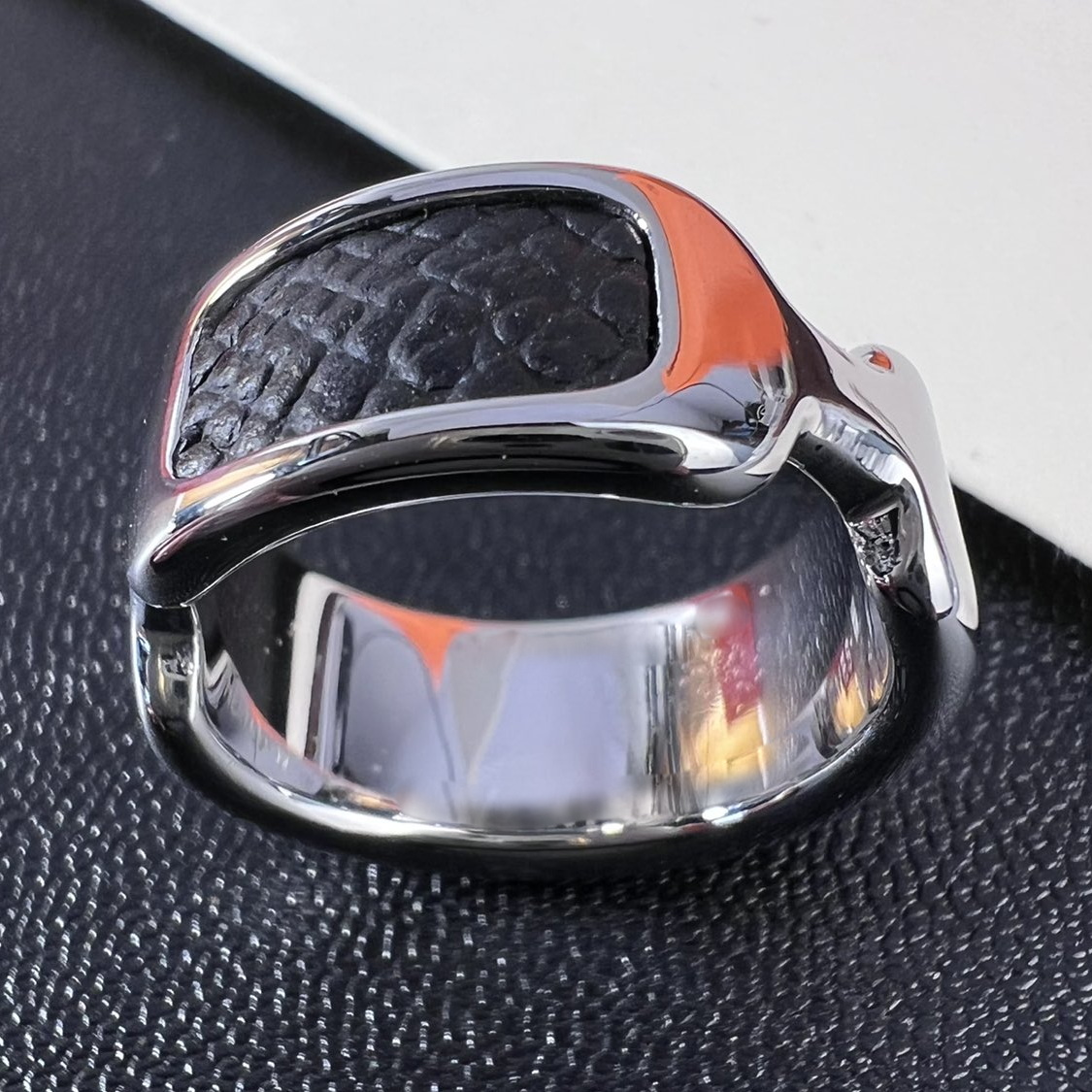 ADITA RING Inlaid leather Chaine d Ancre Enchainee ring for woman designer couple size 678 advanced material exquisite gift 054