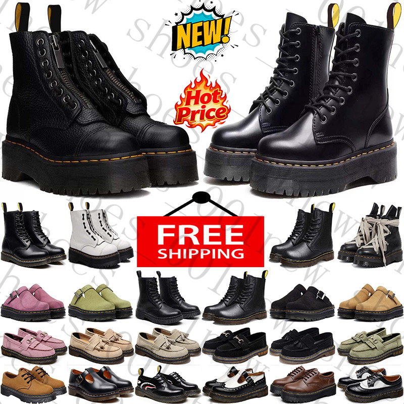 Designer docs drs martenns boots booties Shoes for mens womenswinter Autumn fur bottes heel botte leather sneakers luxury over the knee snow high platform top