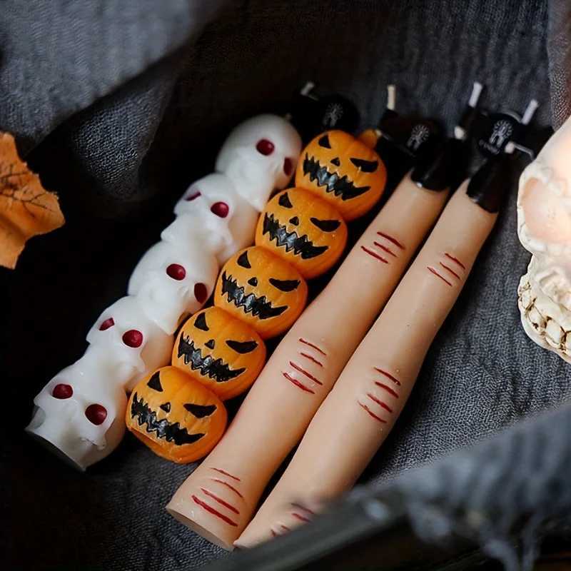 13pcs Halloween Scented Candles Long Stick Gothic Soy Wax Decorations for Party Home Festive Atmosphere Holiday Ornaments Gifts C251015