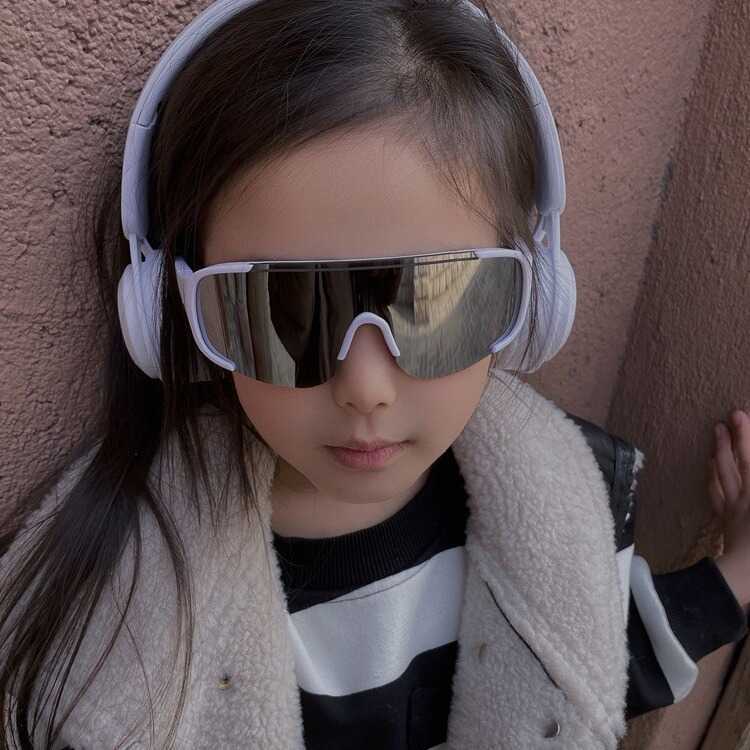 Childrens Sunglasses 2024 New Kids Brother Glasses Ski Sunglasses Boys Baby Large Frame Glasses Trendy H251015