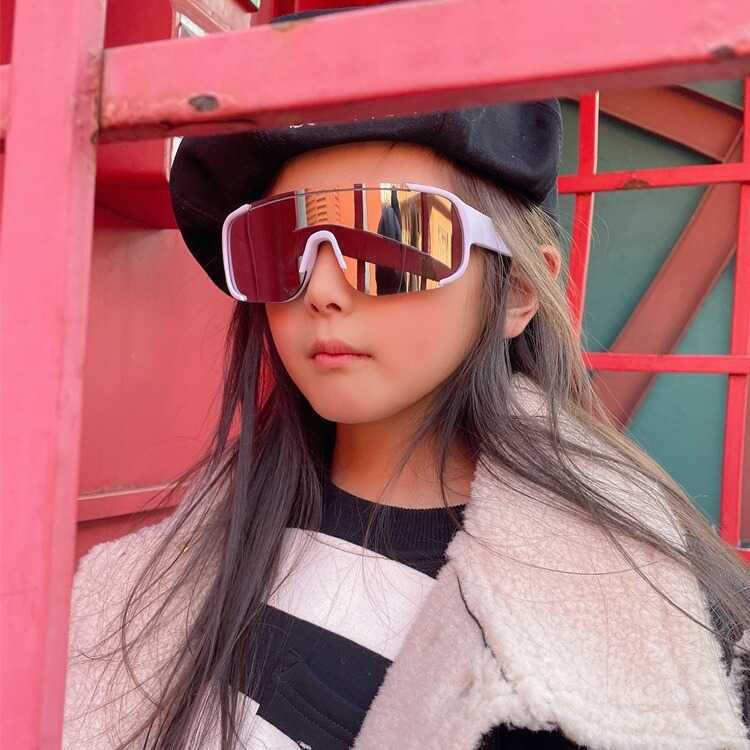 Childrens Sunglasses 2024 New Kids Brother Glasses Ski Sunglasses Boys Baby Large Frame Glasses Trendy H251015