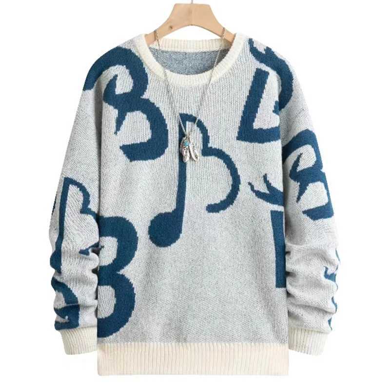 2025 Spring Fashion Mens Sweaters Casual Long Sleeve O Neck Knitting Pullover Tops For Men Trendy Pattern Crochet Knit Sweater J251015