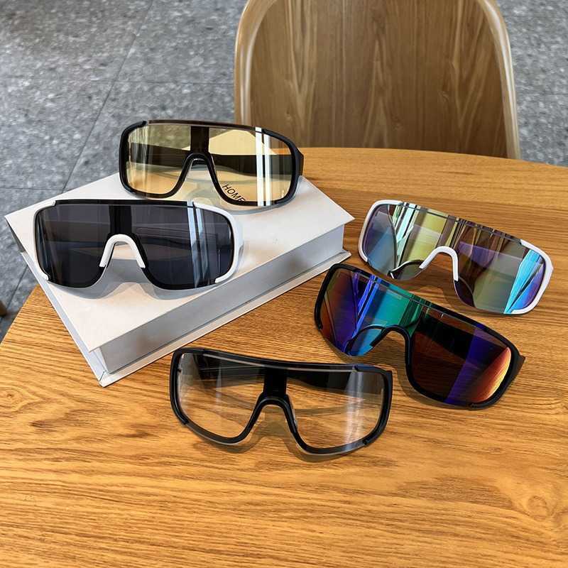Outdoor Cycling Windproof Goggles Sunglasses Slimming Sunglasses Ski Goggles Protective Glasses Black Large Frame Hiking Glasses H251015