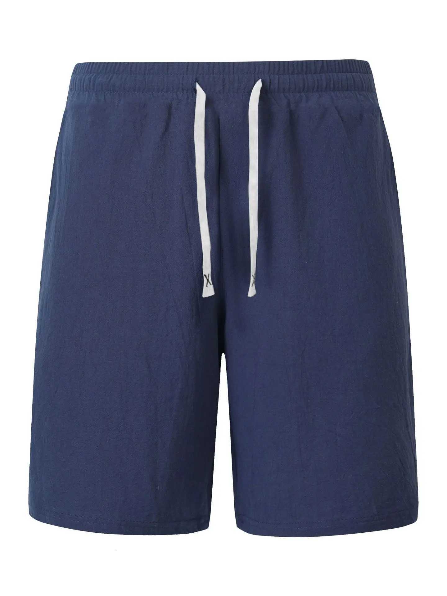 New Mens Cotton Linen Solid Color Short Lightweight Gym Pants Linen Beach Shorts Men Jogging Sport Fitness Streetwear S3XLT251015