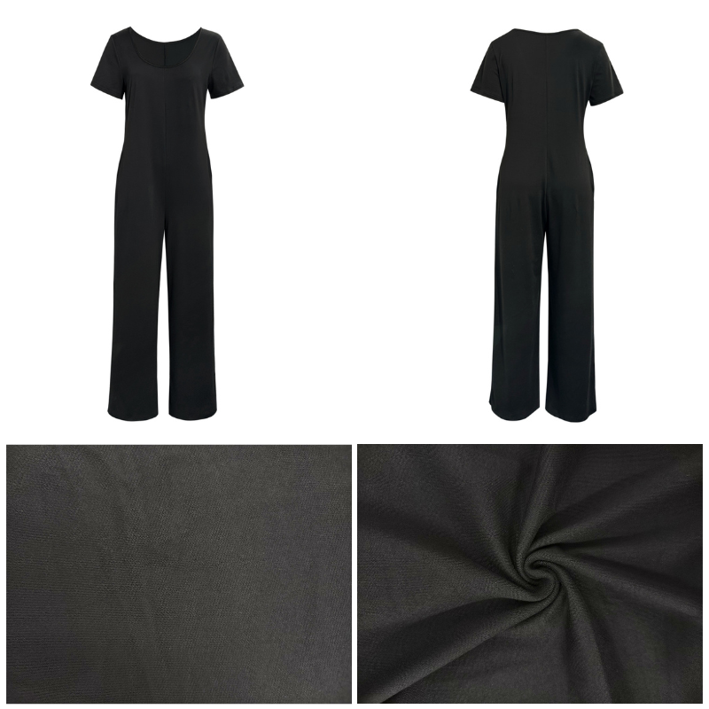 Womens Beesqueee Sleeveless Jumpsuit Soft Milk Silk Fabric, Pocketed Holiday WearCF50355