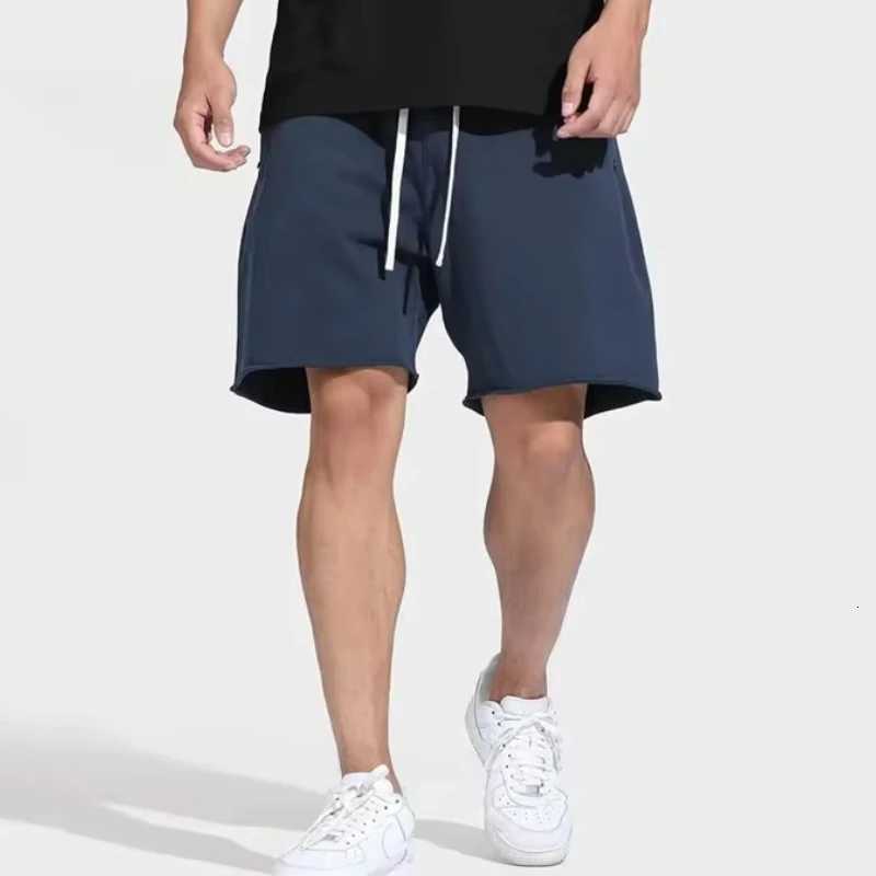 New pure cotton solid color sports mens summer fashion breathable casual running basket streetwear shorts men shortsT251015