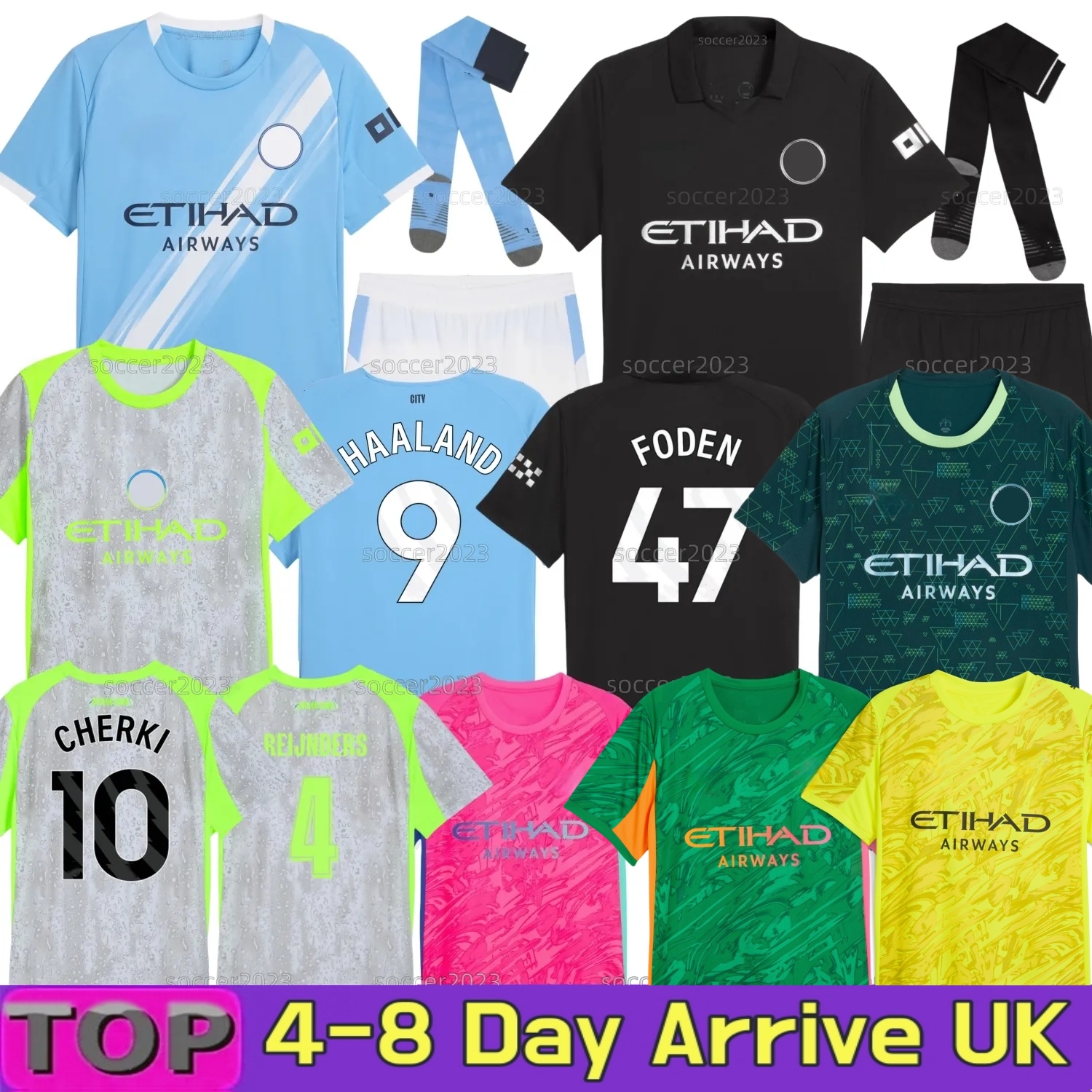 2025 2026 Man City HAALAND soccer jerseys FODEN MARMOUSH CHERKI GREALISH KOVACIC FERRAN 25 26 Player football shirt uniforms men kids kit RODRIGO VITOR REIS KHUSANOV