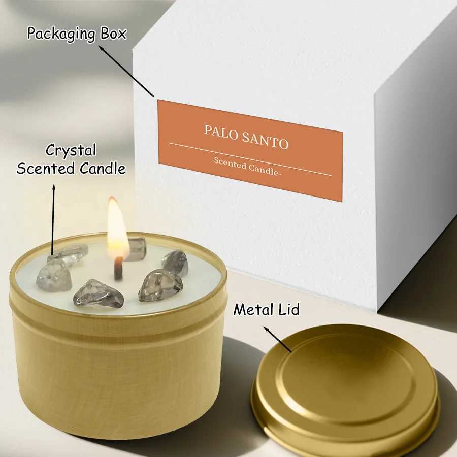 Scented Candles 3oz Crystal Ritual Scented Candle with Soy Wax Suitable Daily Use Holiday Gifts Use Halloween Home Decor C251015