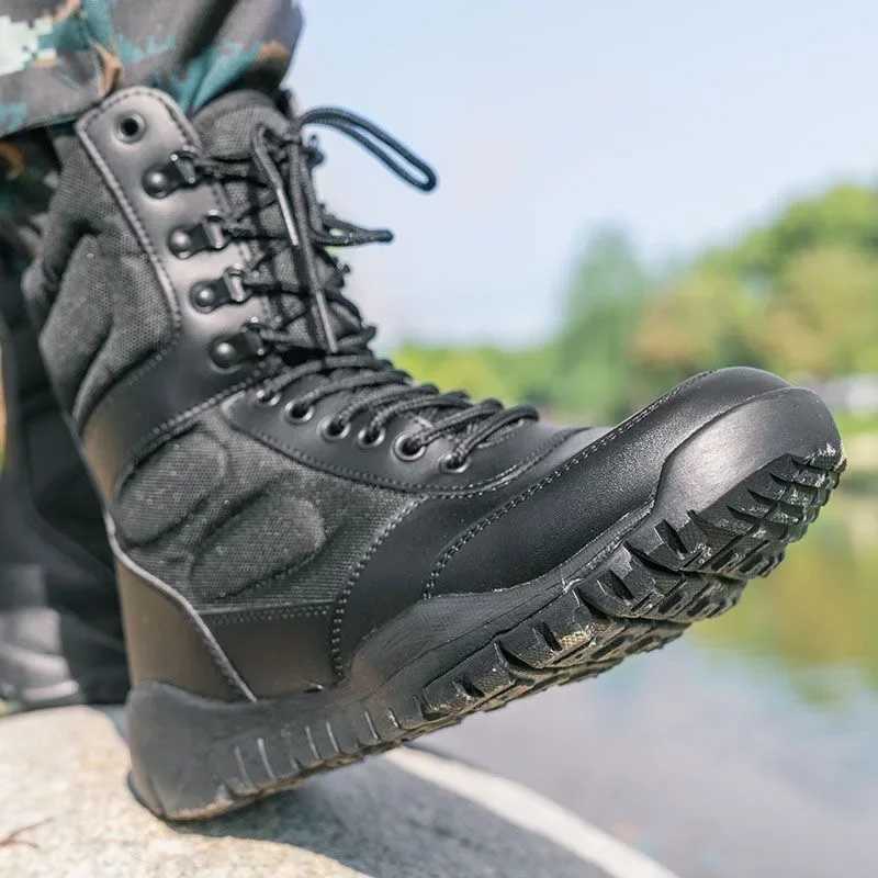 New ather Tactical Boots Shoes For Men Desert Combat Outdoor Hiking Boots Ank Shoes Men Tactical Boots Y251015