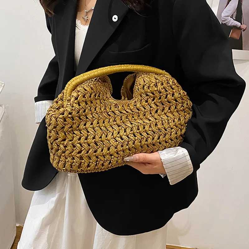 Luxury designer straw bag tote handbag fashion summer beach bags for women clutch bag woven rattan bags female travel purses sacW251015