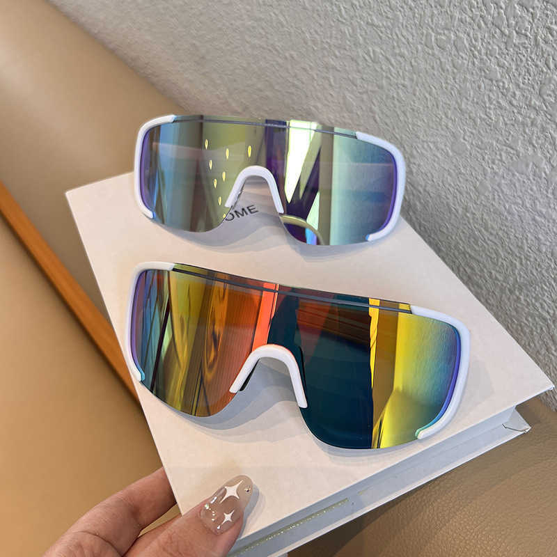 Outdoor Large Frame Matte Black Mercury Cycling Glasses Windproof Goggles Mountain Road Bike Sports Protective Sunglasses H251015