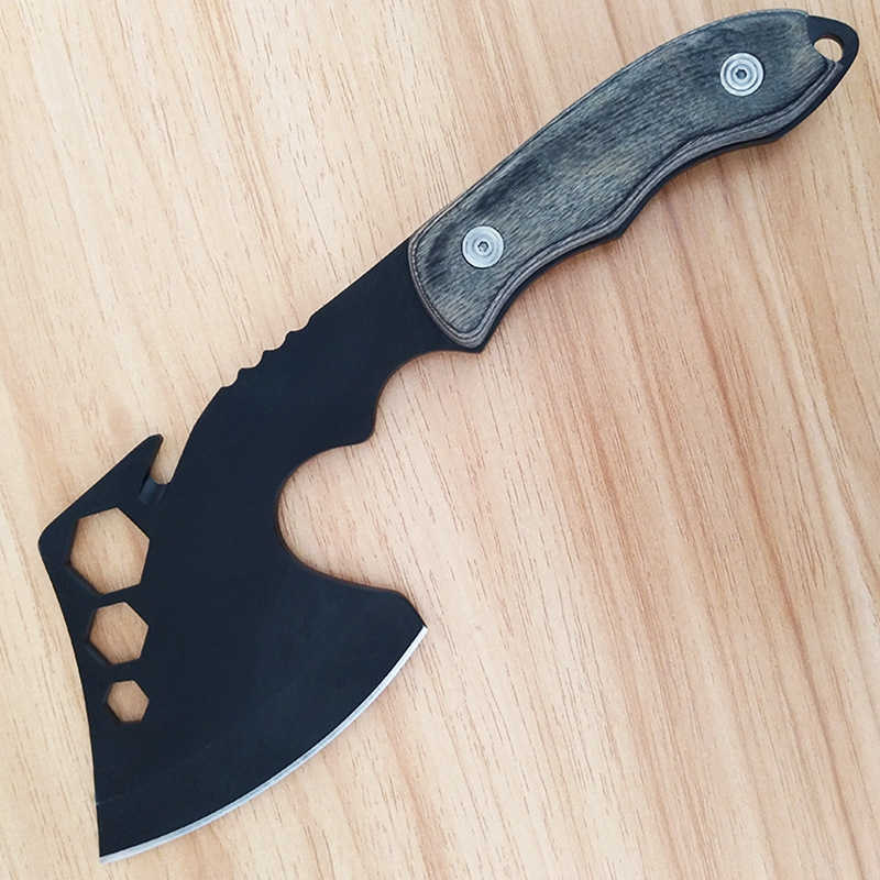 Outdoor Colorful Wooden Handle Multifunctional Portable Hand Camping Selfdefense Mountain with Rope Cutter Firefighting H251015