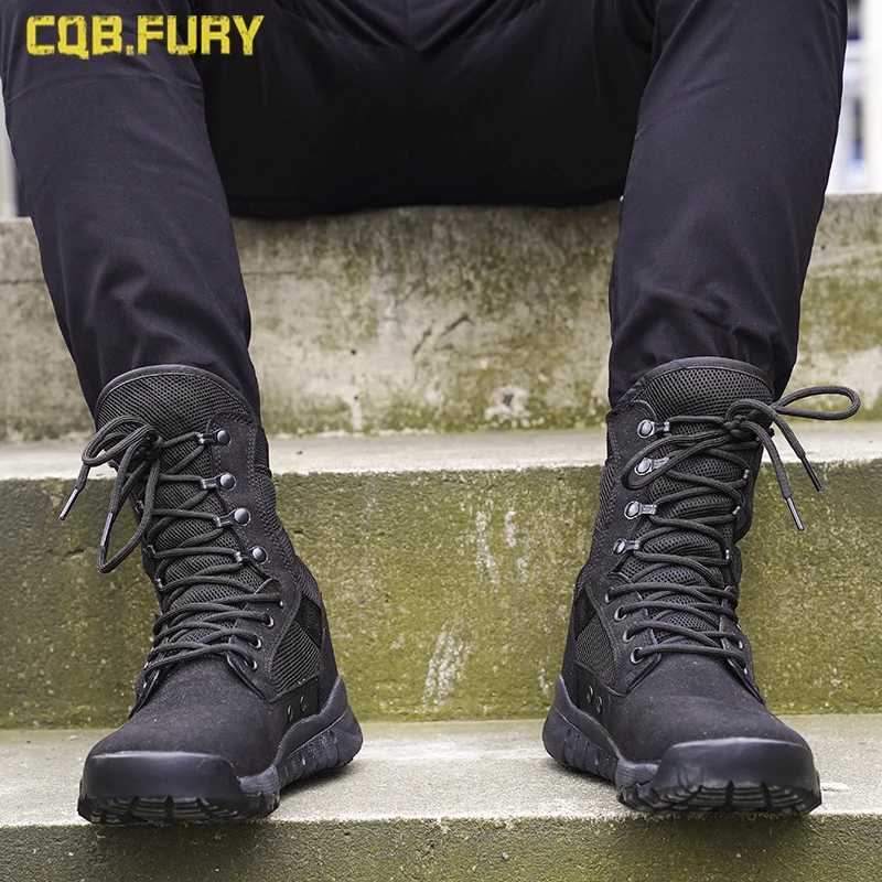 2025 summer mesh breathab 07 ultralight mens high help special forces tactical combat boots Y251015