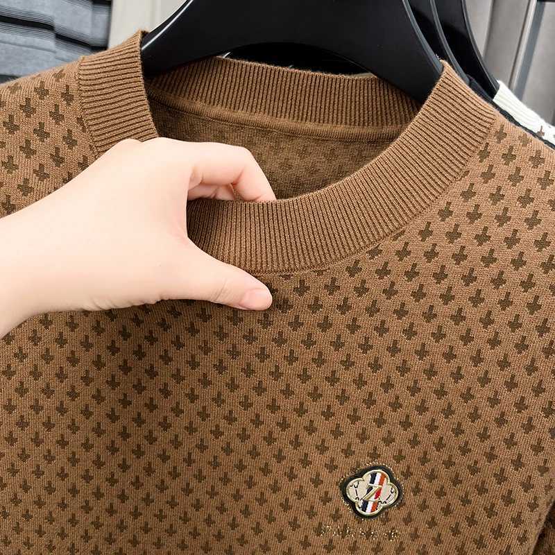 High End Luxury Quality Mens Knitted Pullover ONeck Z Embroidered Jacquard Sweater Autumn Winter New Korean Fashion Menswear J251015