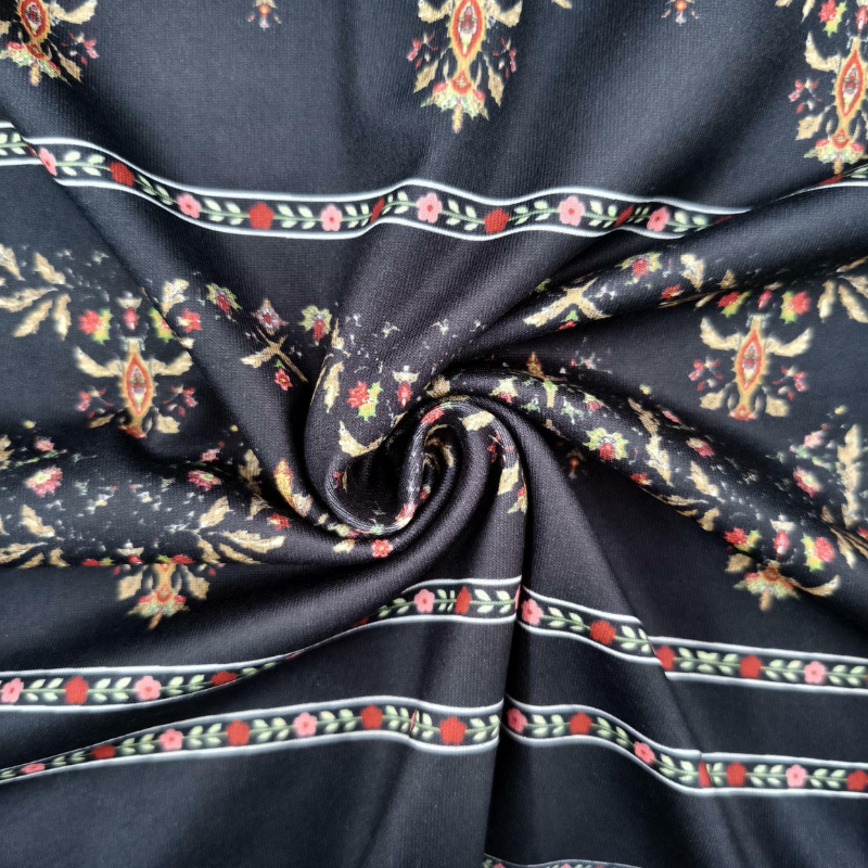 Casual Office Ready Milk Silk Material V Neck Maxi Tunic with Unique Pattern Design for Curvy Figures-CF50145