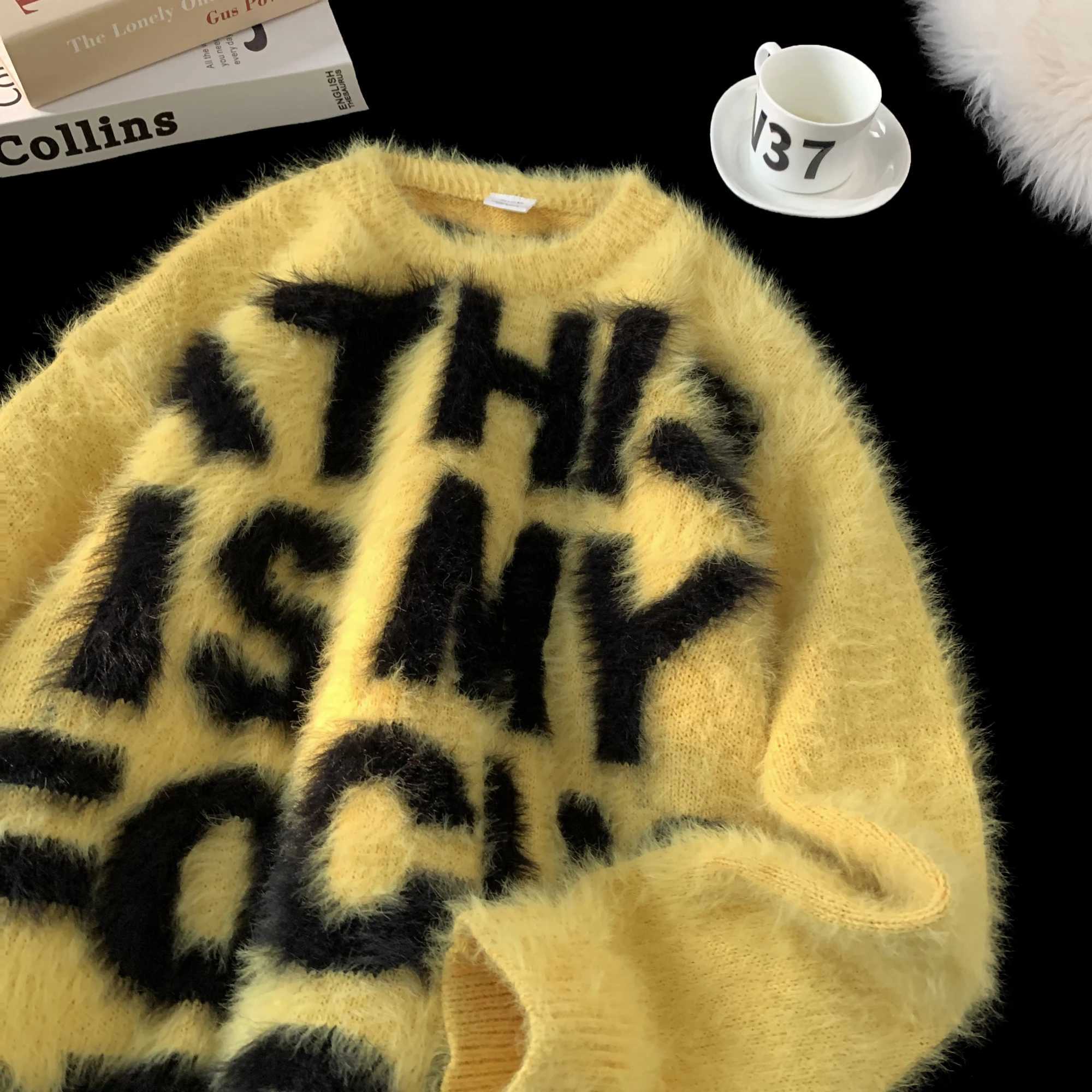 2025 New Mens Autumn Winter Long Sleeve Casual Sweater Tops Male Print Knitted Jumpers Men Loose Oneck Pullover Tops C59 J251015