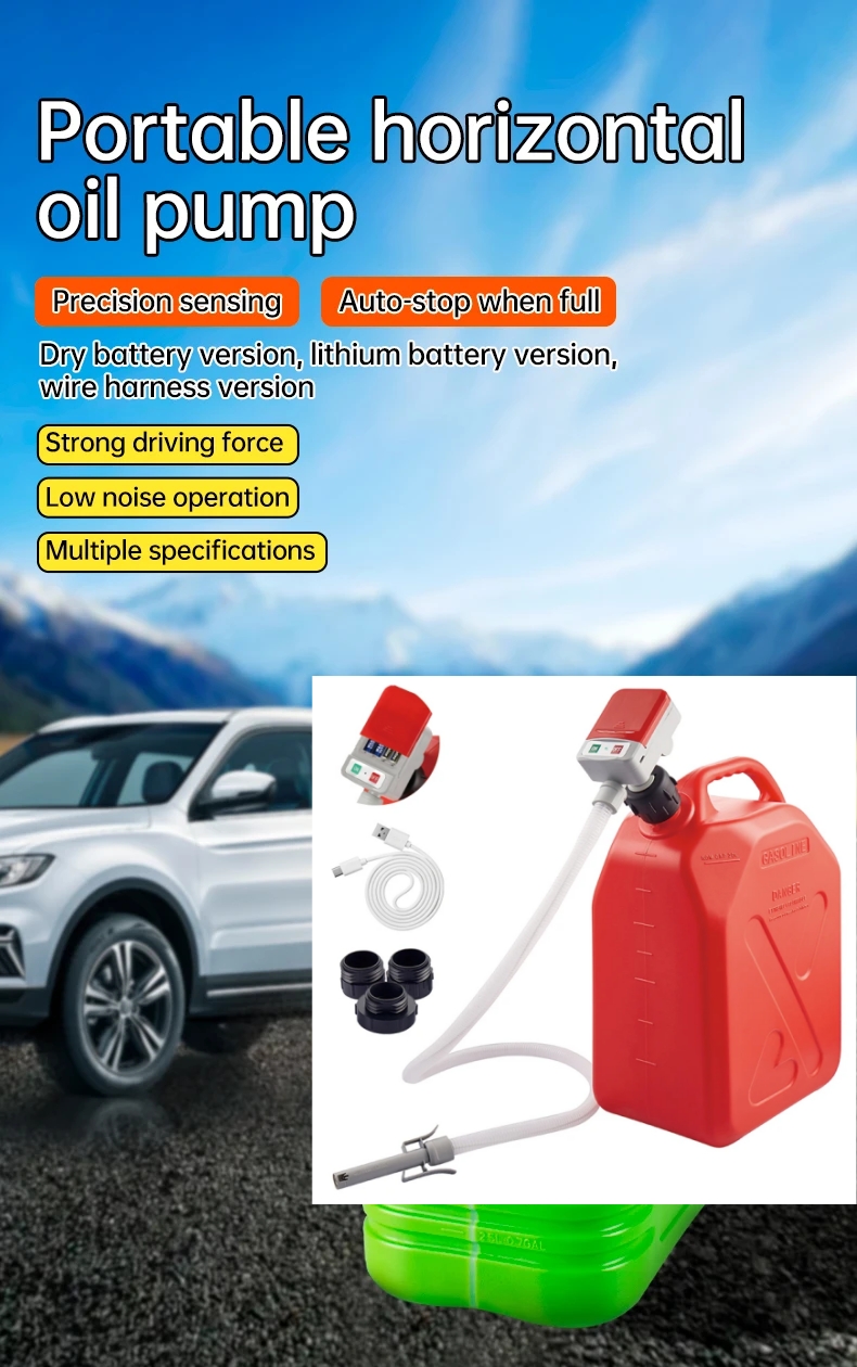 Car fuel pump with USB supply capable pumping gasoline Electric automatic self-dr Portable Electric Transfer Pump Extractor Transfer Any Liquids Effic