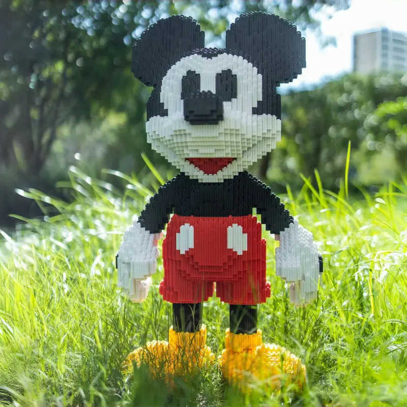 Disney 45cm Mickey Micro Particle Building Blocks Cartoon Cute Puzzle Toys Decorative Accessories Birthday Gift H251015