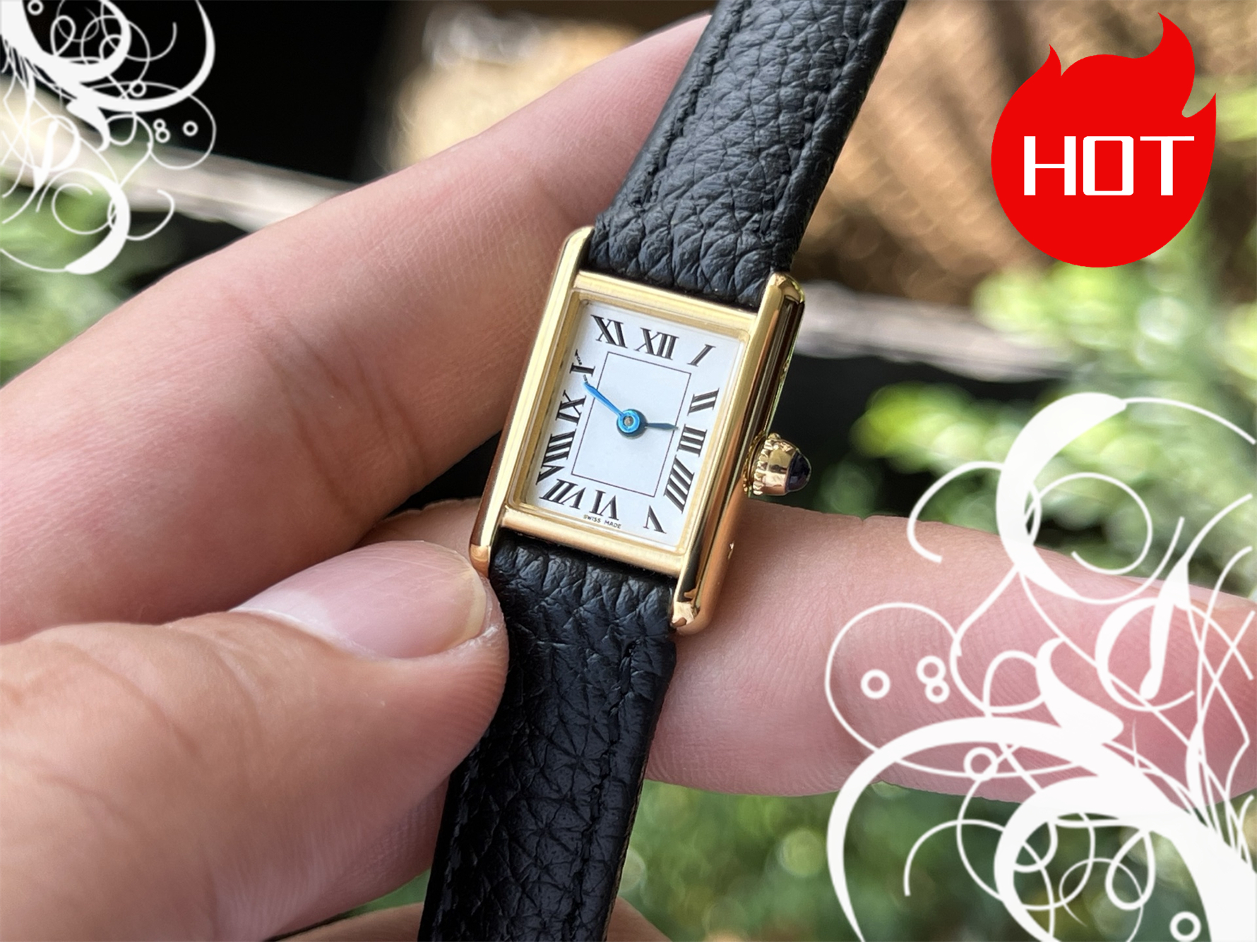 Luxury Womens Square mini TANKity Watch Designer Watches Premium Quartz Movement Stainless Steel Bracelet Sapphire Glass Waterproof women Wristwatches #157