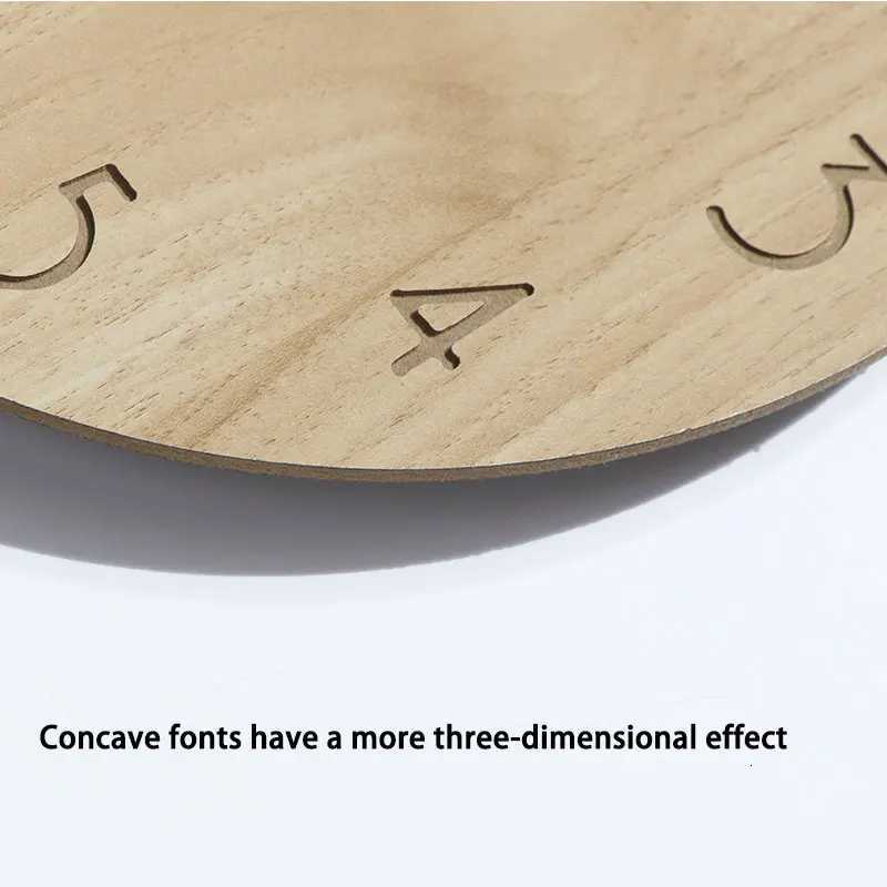 Wooden Arabic Numeral Wall Clock Simple Round Wall Clock Silent Wall Clock No Ticking Living Room Bedroom Decoration Clock C251015