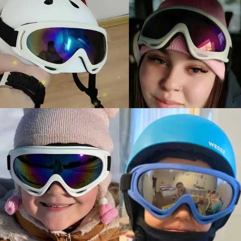 X400 White Childrens Ski Goggles Motorcycle Goggles Skiing Glasses Labor Protection Glasses for Men and Women H251015
